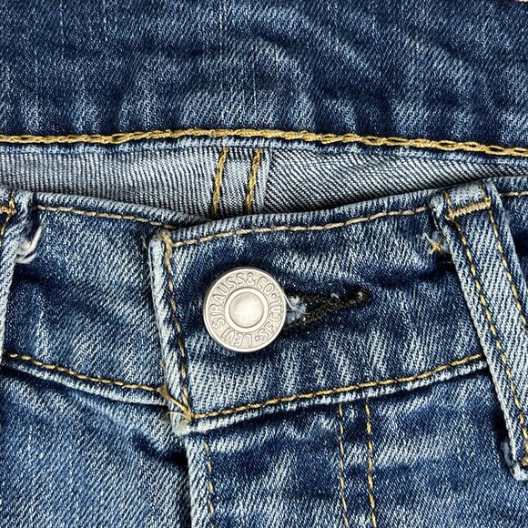 Levi's 513 Blue Jeans Size 31x32 Slim Straight Leg Mid-Rise Stretch Denim Men's - Picture 8 of 16